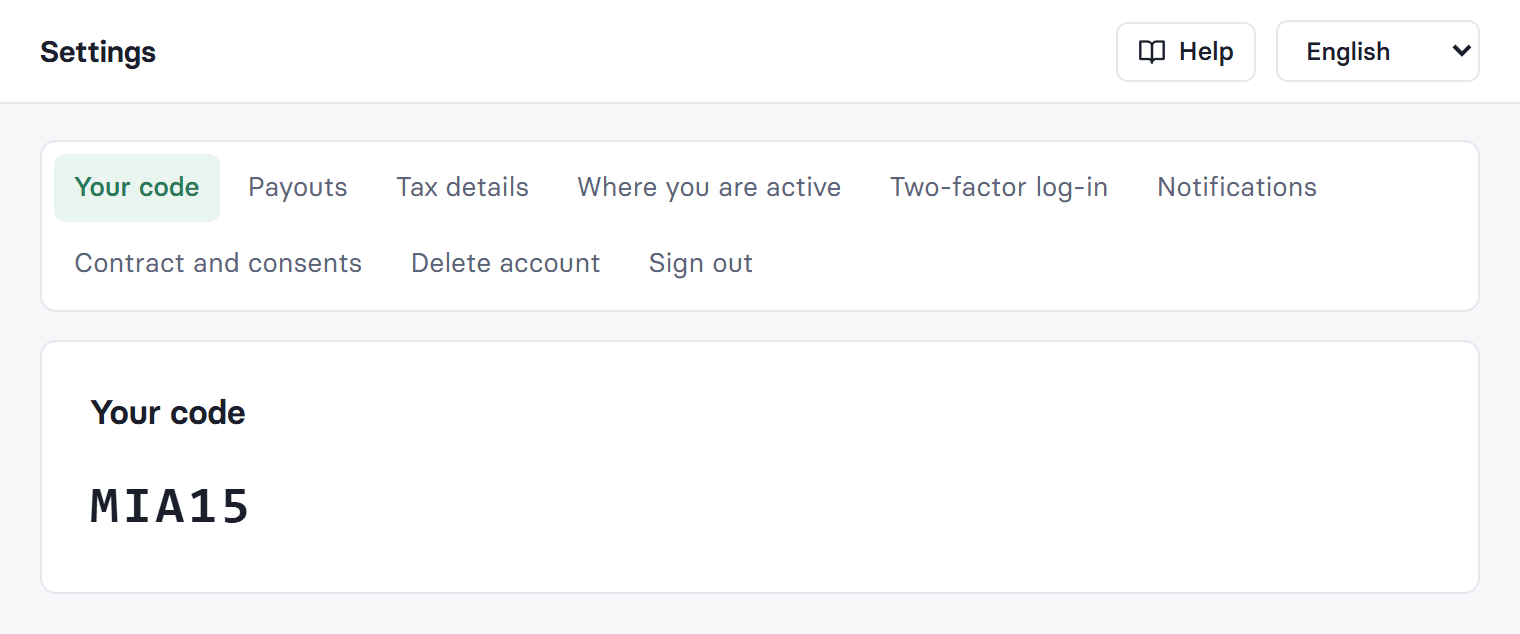 Creator Center 中的优惠码